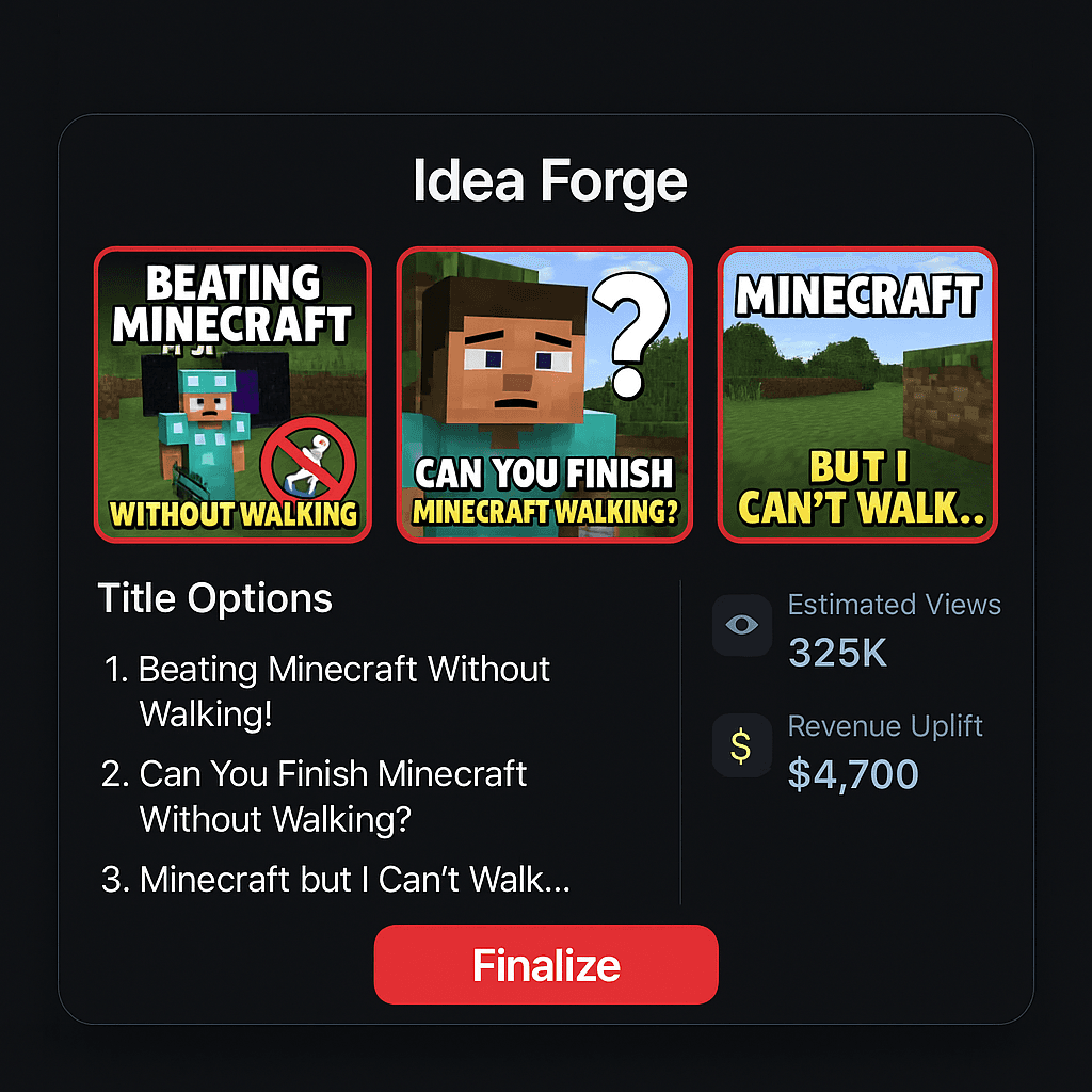 Idea Forge Video View Mockup